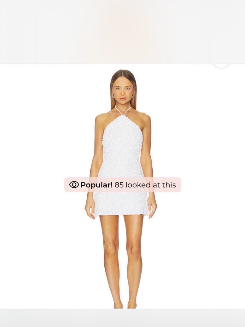 Lovers + Friends White Halter Mini Dress